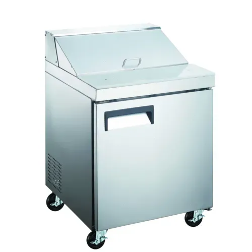 Admiral Craft GRSL-1D 27.5'' 1 Door Counter Height Refrigerated Sandwich / Salad Prep Table with Standard Top