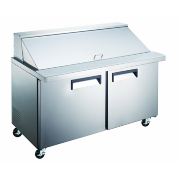 Admiral Craft GRSLM-2D 47'' 2 Door Counter Height Mega Top Refrigerated Sandwich / Salad Prep Table