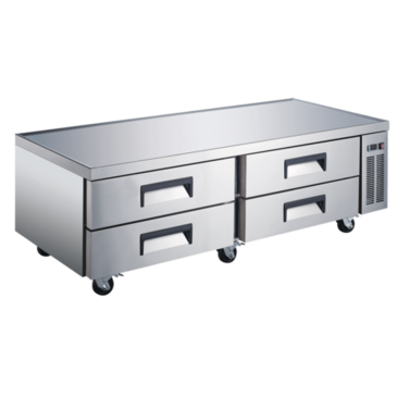 Admiral Craft USCB-72 U-STAR 72" 4 Drawer Refrigerated Chef Base with Marine Edge Top - 115 Volts