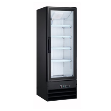 Admiral Craft USRFS-1D/22 21.63'' Black 1 Section Swing Refrigerated Glass Door Merchandiser