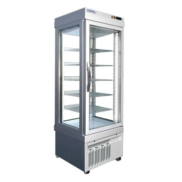 AMPTO 4400 NFP (8400 NFN) 26.38'' Silver 1 Section Swing Refrigerated Glass Door Merchandiser