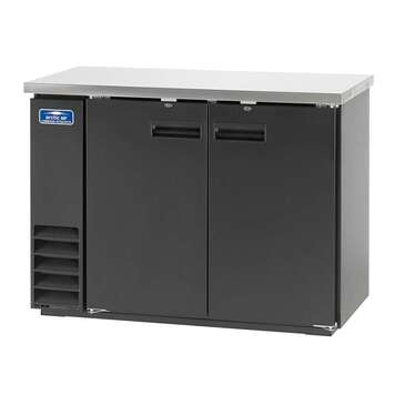 Arctic Air ABB48 Black 2 Solid Door Refrigerated Back Bar Storage Cabinet, 115 Volts