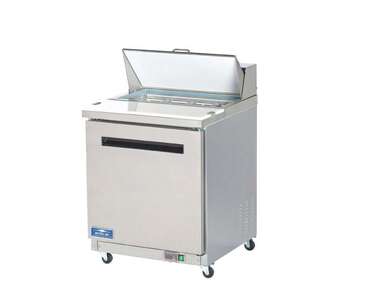 Arctic Air AST28R 29'' 1 Door Counter Height Refrigerated Sandwich / Salad Prep Table with Standard Top