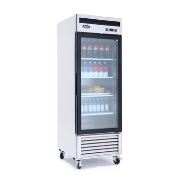 Atosa USA, Inc. Atosa USA MCF8705GR 27.00'' Silver 1 Section Swing Refrigerated Glass Door Merchandiser