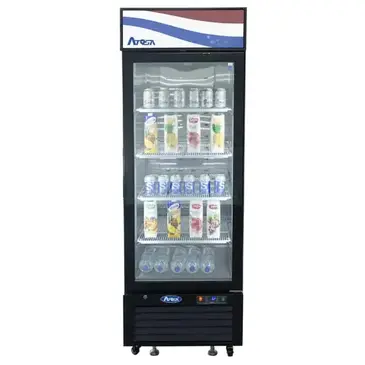 Atosa USA, Inc. Atosa USA MCF8722GR 27.00'' Black 1 Section Swing Refrigerated Glass Door Merchandiser