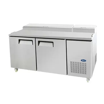 Atosa USA, Inc. Atosa USA MPF8202GR 67.00'' 2 Door Counter Height Refrigerated Pizza Prep Table