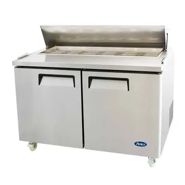 Atosa USA, Inc. Atosa USA MSF8303GR 60.20'' 2 Door Counter Height Refrigerated Sandwich / Salad Prep Table with Standard Top