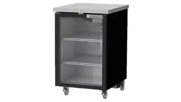 Beverage Air BB24HC-1-FG-S Black 1 Glass Door Refrigerated Back Bar Storage Cabinet, 115 Volts