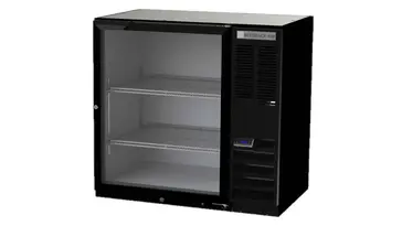 Beverage Air BB36HC-1-FG-B-27 Black 1 Glass Door Refrigerated Back Bar Storage Cabinet, 115 Volts