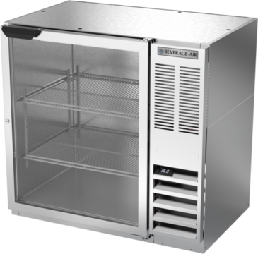 Beverage Air BB36HC-1-G-S Black 1 Glass Door Refrigerated Back Bar Storage Cabinet, 115 Volts