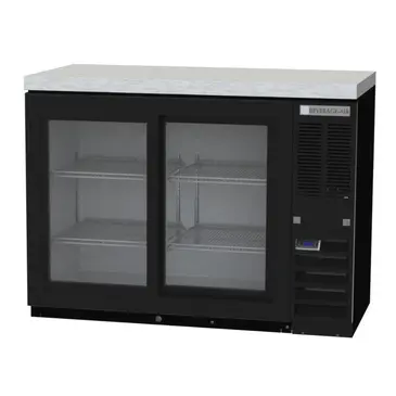 Beverage Air BB48HC-1-F-GS-B Black 2 Glass Door Refrigerated Back Bar Storage Cabinet, 115 Volts