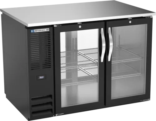 Beverage Air BB48HC-1-FG-PT-B Refrigerated Pass-Thru Back Bar Open Food Rated
