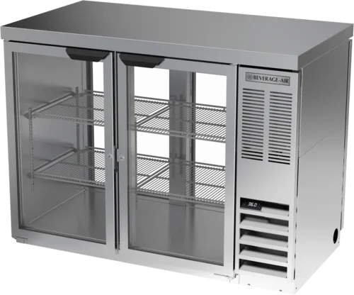 Beverage Air BB48HC-1-FG-PT-S-27 Refrigerated Pass-Thru Back Bar Open Food Rated