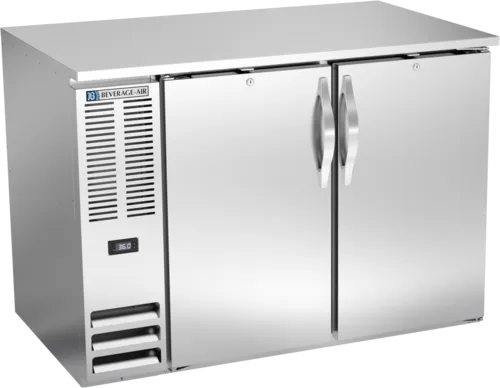 Beverage Air BB48HC-1-S Black 2 Solid Door Refrigerated Back Bar Storage Cabinet