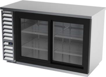 Beverage Air BB58HC-1-GS-S Black 2 Glass Door Refrigerated Back Bar Storage Cabinet, 115 Volts