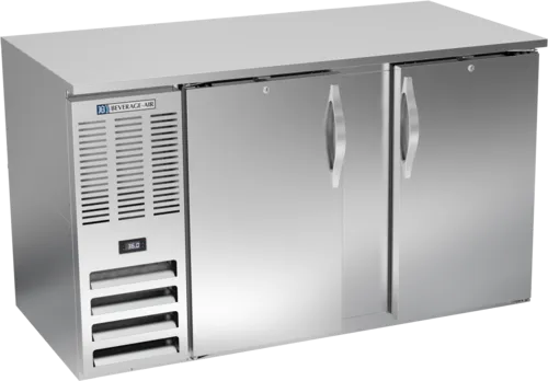 Beverage Air BB58HC-1-S Silver 2 Solid Door Refrigerated Back Bar Storage Cabinet