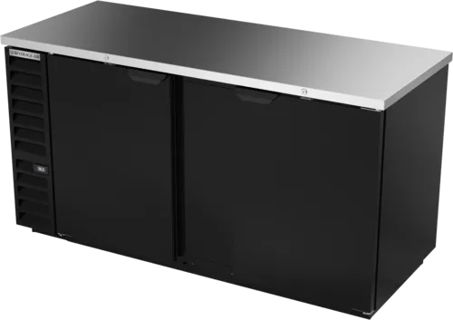 Beverage Air BB68HC-1-B Black 2 Solid Door Refrigerated Back Bar Storage Cabinet, 115 Volts