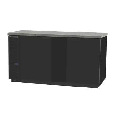 Beverage Air BB68HC-1-F-B Black 2 Solid Door Refrigerated Back Bar Storage Cabinet, 115 Volts