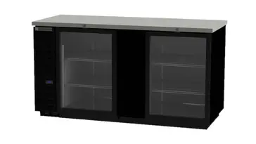 Beverage Air BB68HC-1-FG-B Black 2 Glass Door Refrigerated Back Bar Storage Cabinet, 115 Volts