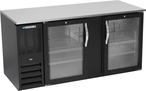 Beverage Air BB68HC-1-G-B Black 2 Glass Door Refrigerated Back Bar Storage Cabinet