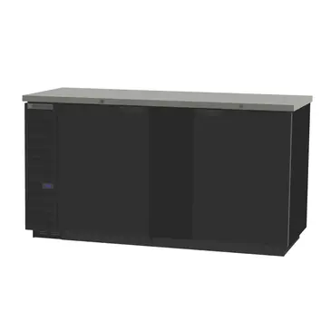 Beverage Air BB68HC-1-S Black 2 Solid Door Refrigerated Back Bar Storage Cabinet, 115 Volts