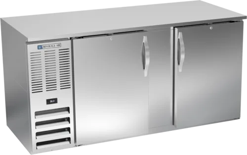 Beverage Air BB68HC-1-S Black 2 Solid Door Refrigerated Back Bar Storage Cabinet