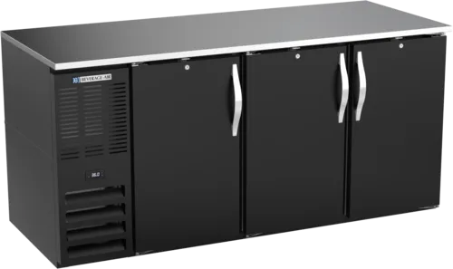 Beverage Air BB72HC-1-B Black 3 Solid Door Refrigerated Back Bar Storage Cabinet