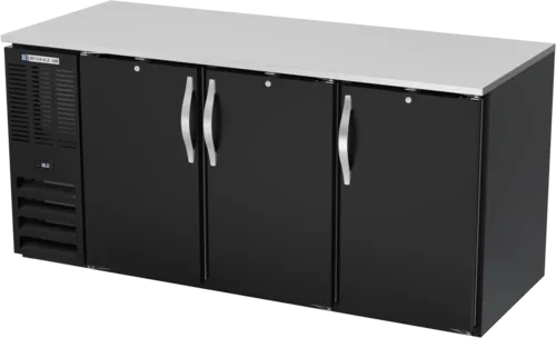 Beverage Air BB72HC-1-B Black 3 Solid Door Refrigerated Back Bar Storage Cabinet
