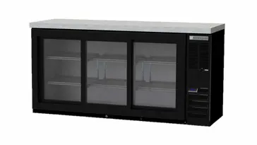 Beverage Air BB72HC-1-F-GS-B-27 Black 3 Glass Door Refrigerated Back Bar Storage Cabinet, 115 Volts