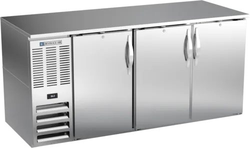 Beverage Air BB72HC-1-F-S Black 3 Solid Door Refrigerated Back Bar Storage Cabinet