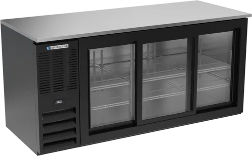 Beverage Air BB72HC-1-GS-B Black 3 Glass Door Refrigerated Back Bar Storage Cabinet