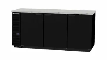 Beverage Air BB78HC-1-F-B Black 3 Solid Door Refrigerated Back Bar Storage Cabinet, 115 Volts