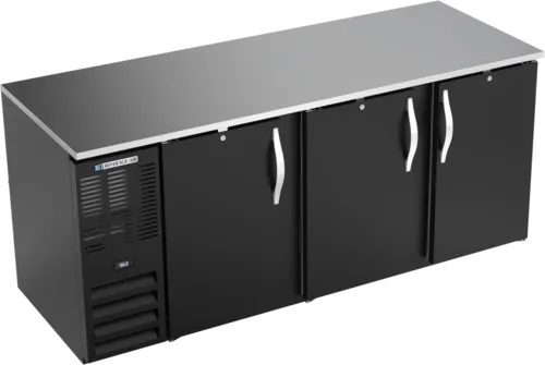 Beverage Air BB78HC-1-F-B Black 3 Solid Door Refrigerated Back Bar Storage Cabinet
