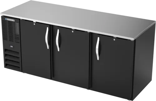 Beverage Air BB78HC-1-F-B Black 3 Solid Door Refrigerated Back Bar Storage Cabinet