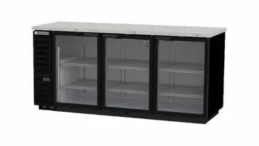 Beverage Air BB78HC-1-FG-S Silver 3 Glass Door Refrigerated Back Bar Storage Cabinet, 115 Volts