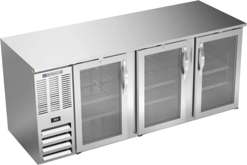 Beverage Air BB78HC-1-G-S Silver 3 Glass Door Refrigerated Back Bar Storage Cabinet