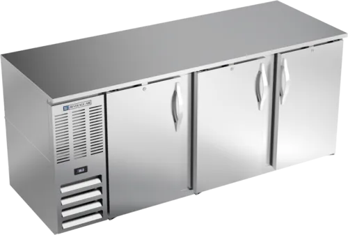 Beverage Air BB78HC-1-S Silver 3 Solid Door Refrigerated Back Bar Storage Cabinet