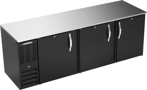 Beverage Air BB94HC-1-B Black 3 Solid Door Refrigerated Back Bar Storage Cabinet