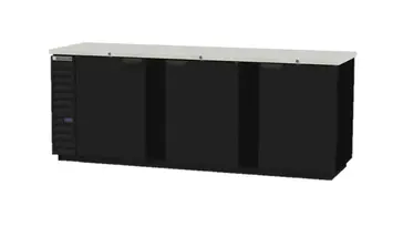 Beverage Air BB94HC-1-F-B Black 3 Solid Door Refrigerated Back Bar Storage Cabinet, 115 Volts
