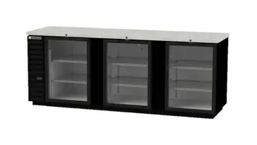 Beverage Air BB94HC-1-FG-B Black 3 Glass Door Refrigerated Back Bar Storage Cabinet, 115 Volts