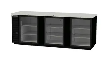 Beverage Air BB94HC-1-FG-S Silver 3 Glass Door Refrigerated Back Bar Storage Cabinet, 115 Volts