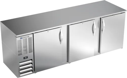 Beverage Air BB94HC-1-S Silver 3 Solid Door Refrigerated Back Bar Storage Cabinet