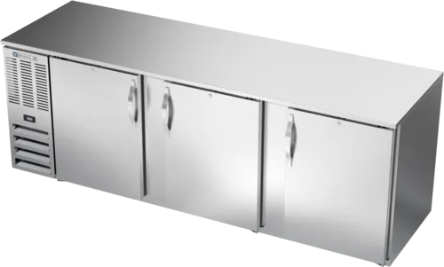 Beverage Air BB94HC-1-S Silver 3 Solid Door Refrigerated Back Bar Storage Cabinet