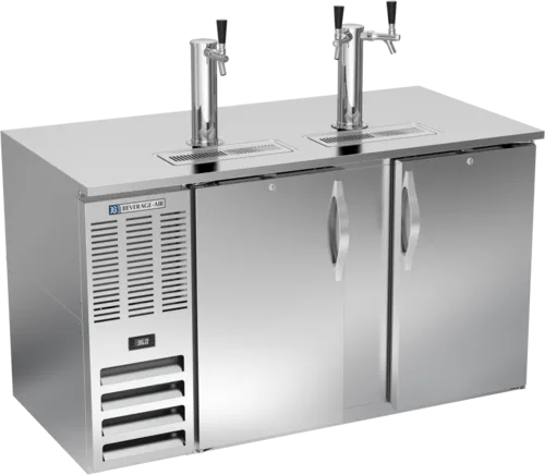 Beverage Air DD58HC-1-S 3 Taps 1/2 Barrel Draft Beer Cooler - Stainless Steel, 3 Kegs Capacity