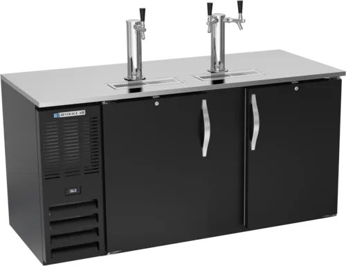 Beverage Air DD68HC-1-B 3 Taps 1/2 Barrel Draft Beer Cooler - Black, 3 Kegs Capacity