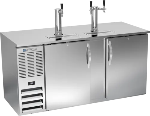 Beverage Air DD68HC-1-S 3 Taps 1/2 Barrel Draft Beer Cooler - Stainless Steel, 3 Kegs Capacity