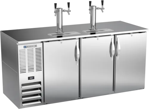 Beverage Air DD72HC-1-S 4 Taps 1/2 Barrel Draft Beer Cooler - Stainless Steel, 3 Kegs Capacity
