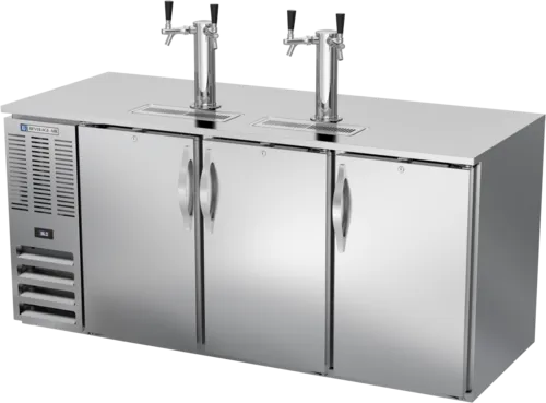 Beverage Air DD72HC-1-S 4 Taps 1/2 Barrel Draft Beer Cooler - Stainless Steel, 3 Kegs Capacity