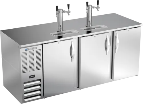 Beverage Air DD78HC-1-S 4 Taps 1/2 Barrel Draft Beer Cooler - Stainless Steel, 4 Kegs Capacity