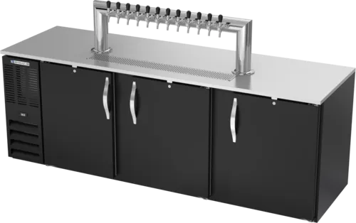 Beverage Air DD94HC-1-B-12T 12 Taps 1/2 Barrel Draft Beer Cooler - Black, 5 Kegs Capacity